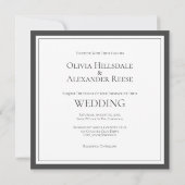 Floral, Roses Blanches, Élégante invitation de mar (Dos)