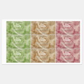 Floral Rouge Brown Vert produit Logo Étiquette (Feuille)