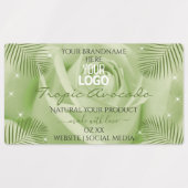 Floral Rouge Brown Vert produit Logo Étiquette (Design 1)