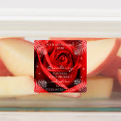 Floral Rouge et Bourgogne Étiquettes d'emballage d (Apposé)