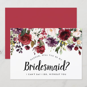 Floral rouge et rose, vous serez ma carte de demoi