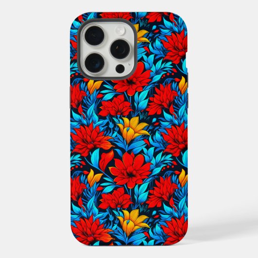 Floral Rouge jaune Fleurs Motif-13075 (Verso)