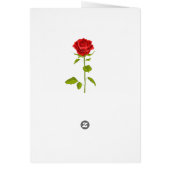 Floral Rouge Rose Fleur Rose Mariage Amour Bonjour (Dos)