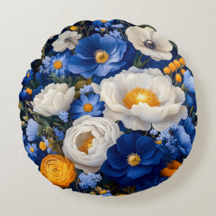 Floral Round Pillow Rond Kussen