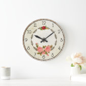 Floral Round Wall-klok Grote Klok (Huis)