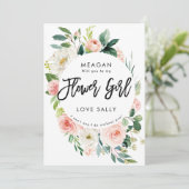 floral roux tu seras ma carte fille de fleurs (Debout devant)