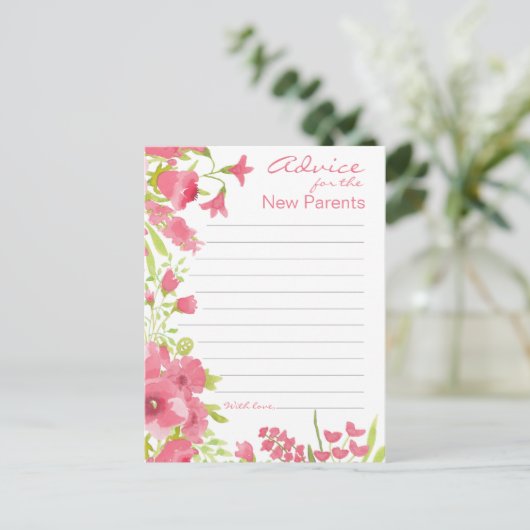 Floral roze advies (Staand voorkant)