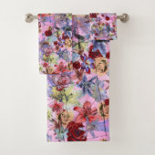 Floral Roze Bad Handdoek (Insitu)