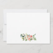 Floral roze blush gouden bruiloft dank u bedankkaart (Achterkant)