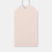 Floral roze boeket streep bruiloft cadeaulabel (Achterkant)