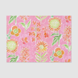 Floral roze Boho - debetpapier Tissuepapier