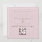 Floral Roze Floral Cadeaus QR-code Kaart (Achterkant)