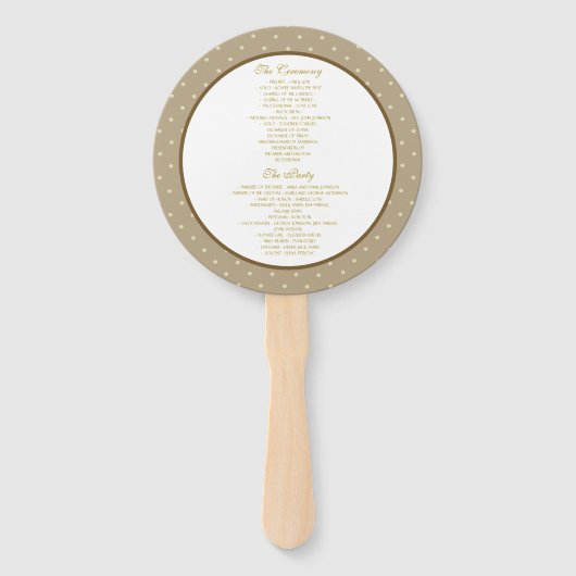 Floral roze goud bruiloft programma handwaaier (Achterkant)