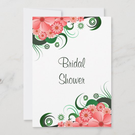 Floral roze Hibiscus bruiloft Vrijgezellenfeest ui Kaart (Achterkant)