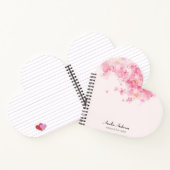 Floral roze make-up artiest haar stylist business notitieboek (Binnen)