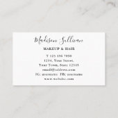 Floral roze Makeup en haar Visitekaartje (Achterkant)