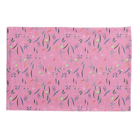 FLORAL Roze | MONOGRAM | Schrift Kussensloop (Achterkant-Links)