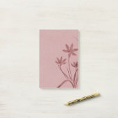 Floral roze post-it® notes (Op bureau)
