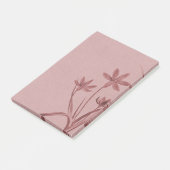 Floral roze post-it® notes (Schuin)