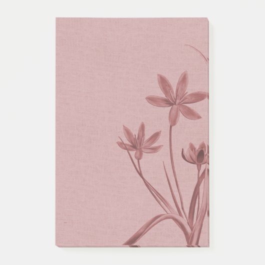 Floral roze post-it® notes (Voorkant)