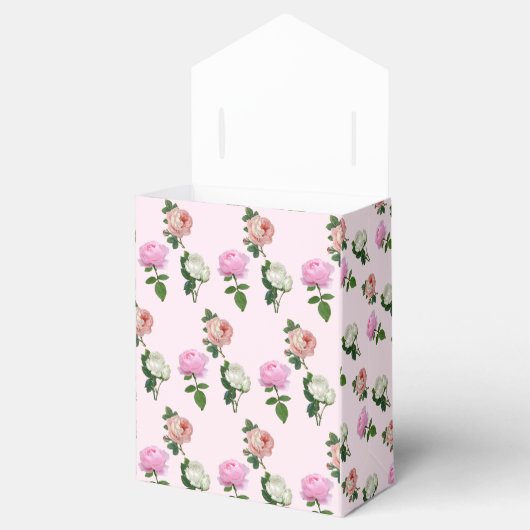 Floral roze Roses bedankt Bedankdoosjes (Geopend)