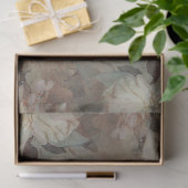 Floral roze Roses Impressionisme Gold Logo Busines Tissuepapier (Geschenk)