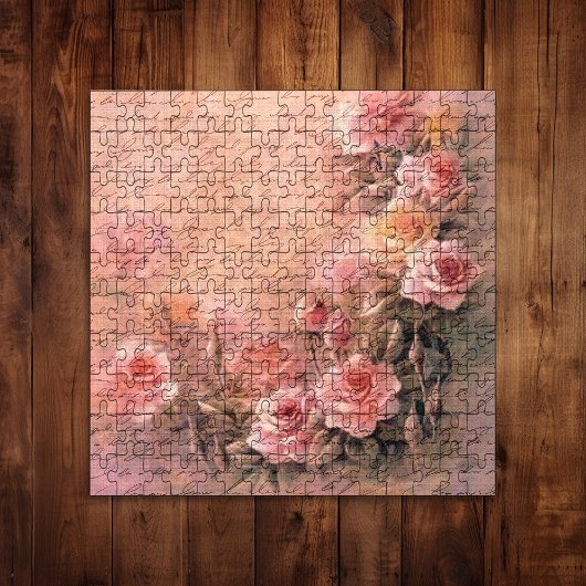 Floral Rozen Antiek handschrift Legpuzzel