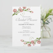 Floral Rozen Bridal Shower Kaart (Staand voorkant)