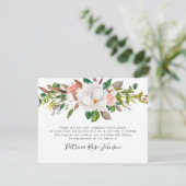 Floral Rozen Funeral Memorial Dank u Bedankkaart (Staand voorkant)