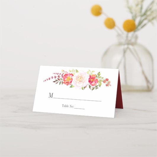 Floral Rozen Greenery (roze en groene Waterverf) (Voorkant)