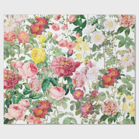 Floral Rozen  lentestuin Cadeaupapier (Vlak)