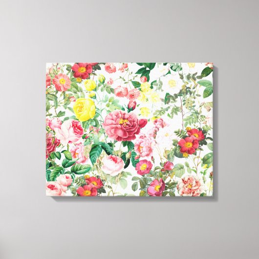 Floral Rozen lentestuin Canvas Afdruk (Voorkant)