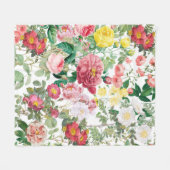 Floral Rozen  lentestuin Fleece Deken (Voorkant (Horizontaal))