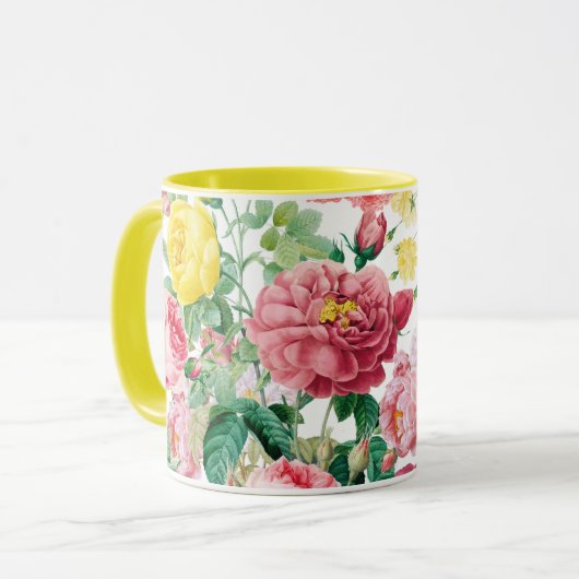 Floral Rozen  lentestuin Mok (Voorkant links)