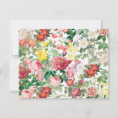 Floral Rozen  lentestuin Notitiekaartje (Achterkant)