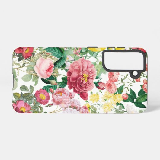 Floral Rozen lentestuin Samsung Galaxy Hoesje (Achterkant horizontaal)