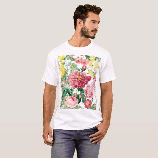 Floral Rozen  lentestuin T-shirt (Voorkant volledig)