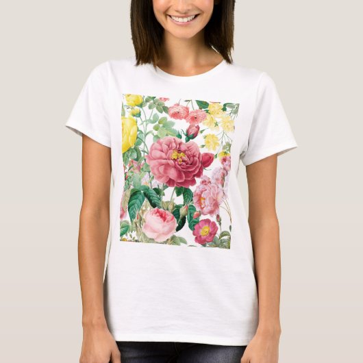 Floral Rozen  lentestuin T-shirt (Voorkant)
