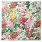 Floral Rozen  lentestuin Tegeltje (Voorkant)