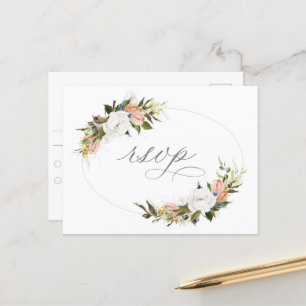  Floral RSVP Briefkaart