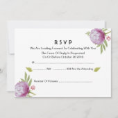 Floral RSVP-kaart Kaart (Voorkant)