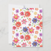  Floral RSVP Kaartje (Achterkant)