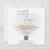 ** FLORAL + RSVP - QR RAINBOW AR11 STRAND BRUILOFT KAART (Achterkant)