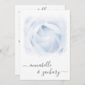 *~* Floral RSVP + QR Roos AR8 Huwelijksuitnodiging Kaart (Voorkant / Achterkant)