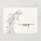 Floral RSVP Wedding Briefkaart (Voorkant)