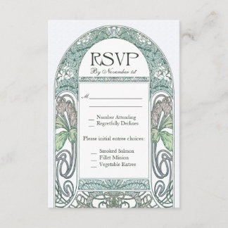 Floral RSVP Wedding Cards IV Kaartje