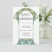 Floral RSVP Wedding Cards VII (Staand voorkant)