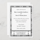 Floral RSVP Wedding Invitation Kaart (Voorkant / Achterkant)