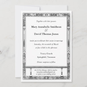 Floral RSVP Wedding Invitation Kaart