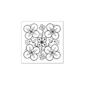 Floral Rubber Stamp Rubberstempel (Afrduk)